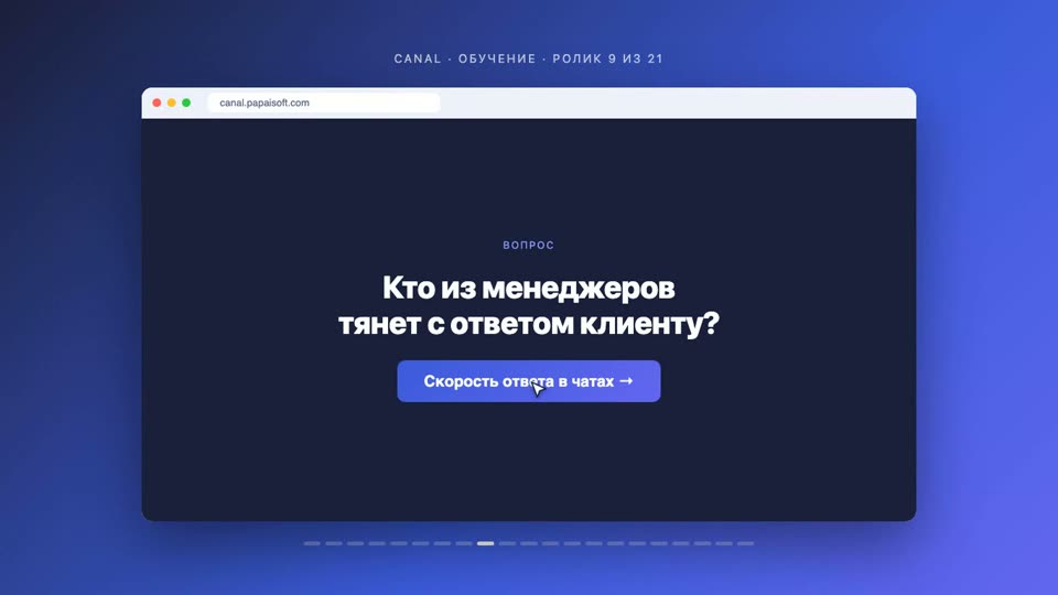Скорость ответа в чатах